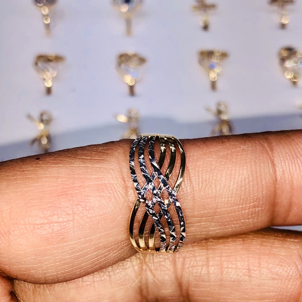 14k solid real gold custom made Diamond cut band Free Appraisal anniversary gift